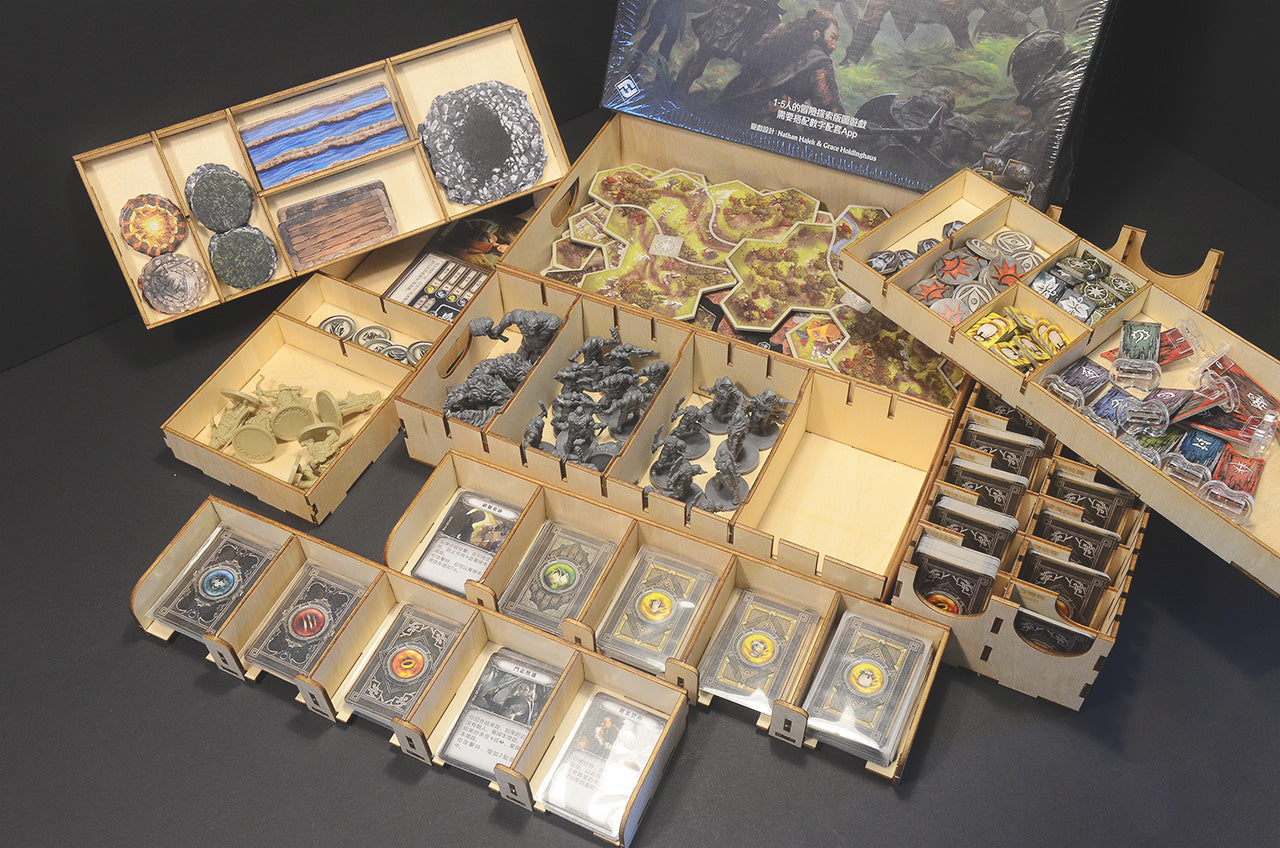 魔戒:中洲征途 The Lord of the Rings: Journey in Middle-earth 烏鴉盒子木質桌遊收納盒