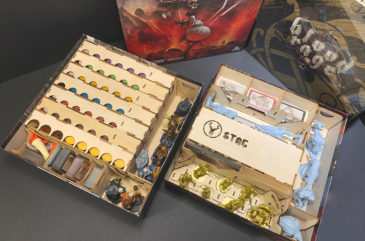 血色狂怒 黑金盒 Blood Rage Promo Box 烏鴉盒子木質桌遊收納盒