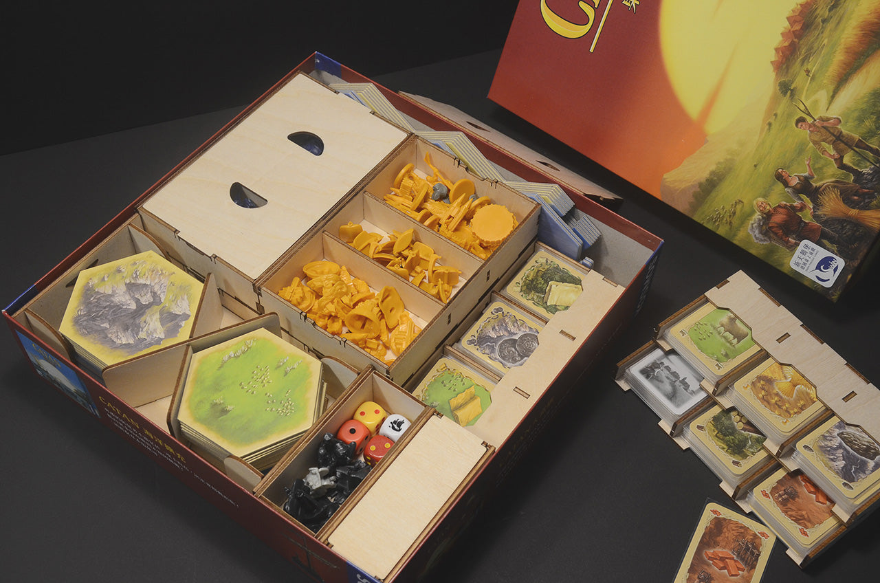 卡坦島 桌遊收納盒 Catan insert organizer 烏鴉盒子桌遊收納