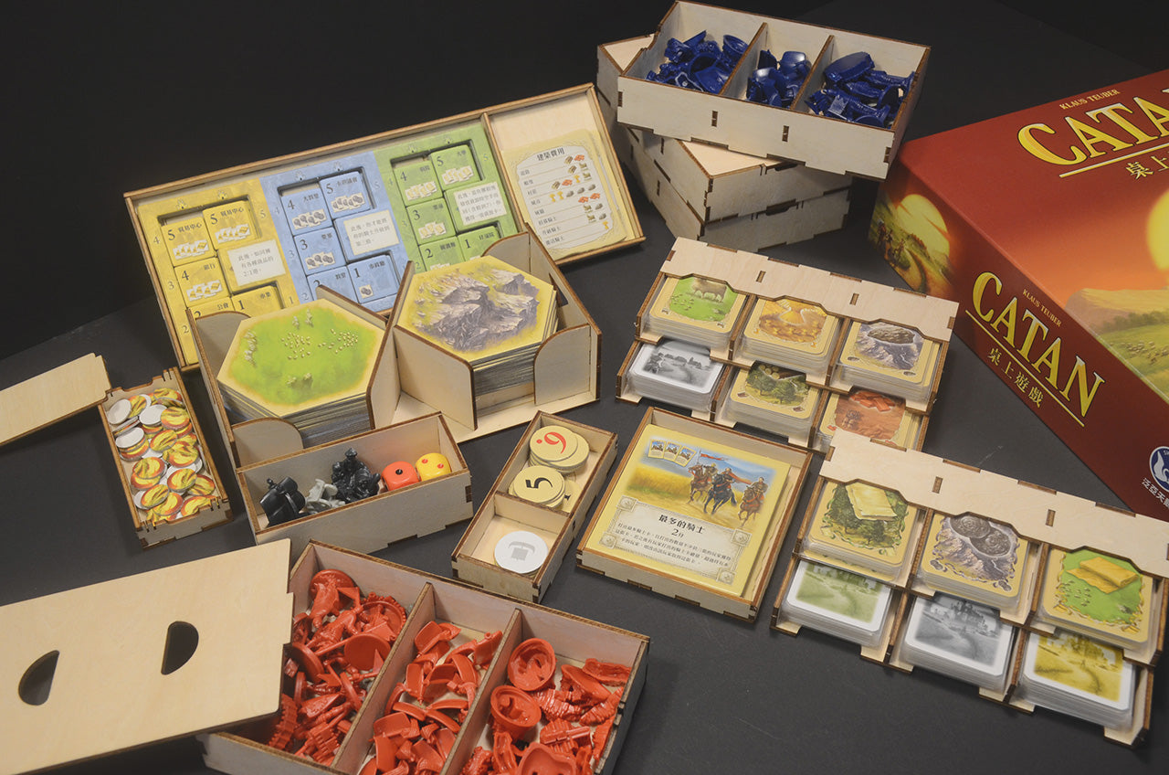 卡坦島 桌遊收納盒 Catan insert organizer 烏鴉盒子桌遊收納