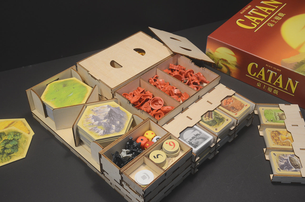 卡坦島 桌遊收納盒 Catan insert organizer 烏鴉盒子桌遊收納
