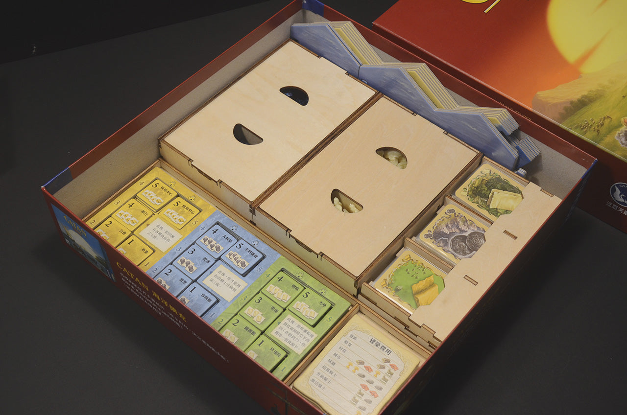 卡坦島 桌遊收納盒 Catan insert organizer 烏鴉盒子桌遊收納