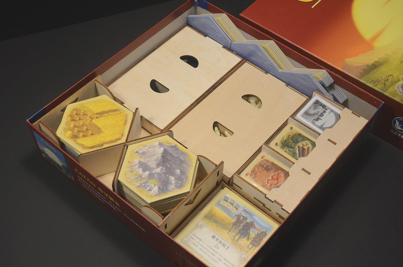 卡坦島 桌遊收納盒 Catan insert organizer 烏鴉盒子桌遊收納