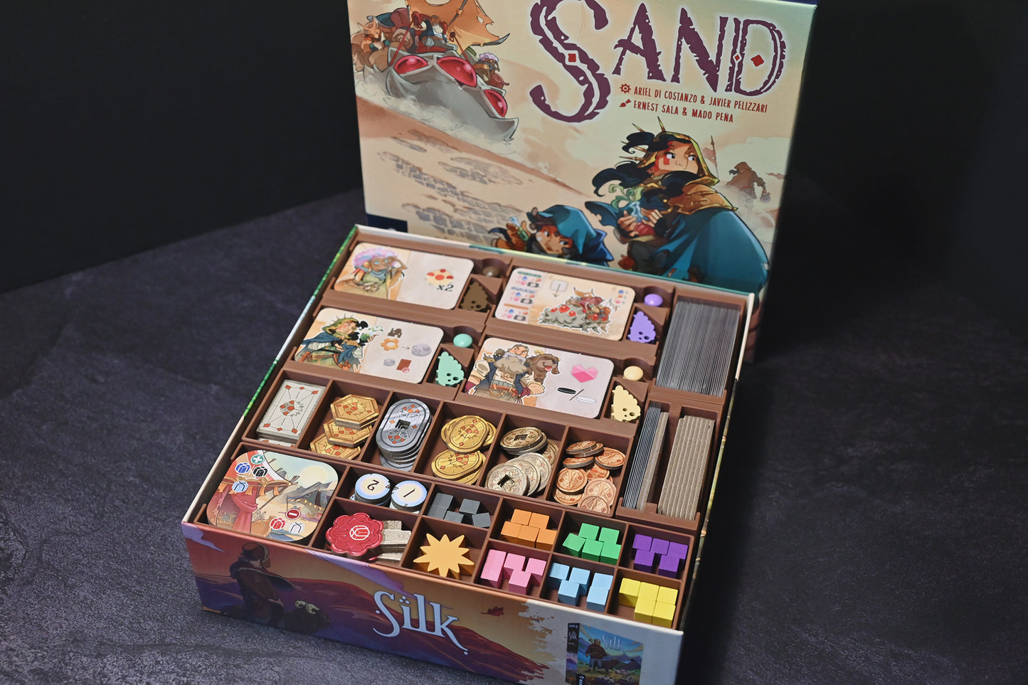 沙原行商 3D列印桌遊收納盒 Sand board game insert 烏鴉盒子桌遊收納
