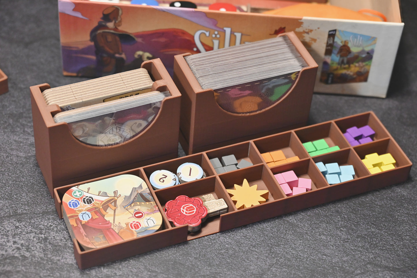 沙原行商 3D列印桌遊收納盒 Sand board game insert 烏鴉盒子桌遊收納