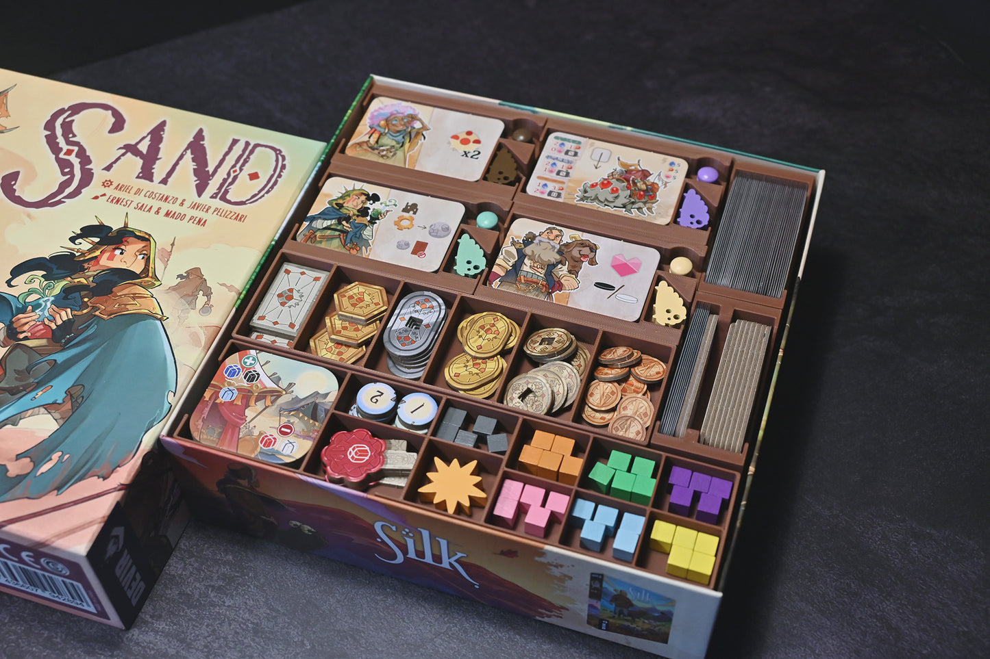 沙原行商 3D列印桌遊收納盒 Sand board game insert 烏鴉盒子桌遊收納