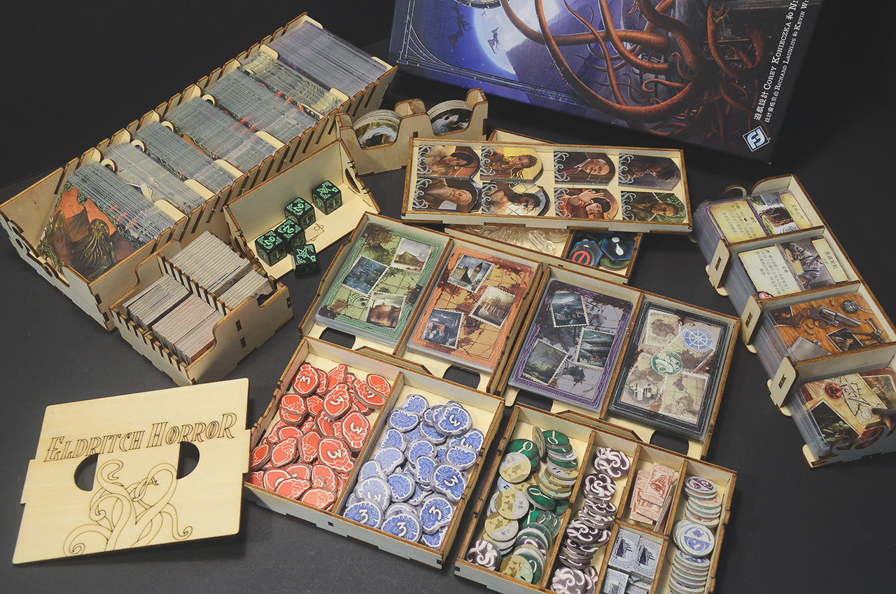 全球驚慄 桌遊收納盒 Eldritch Horror insert organizer 烏鴉盒子桌遊收納