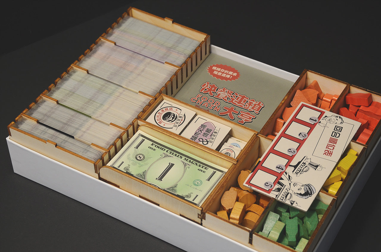 快餐連鎖大亨 Food Chain Magnate 烏鴉盒子木質桌遊收納盒