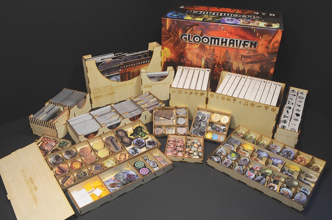 幽港迷城(黯淡港灣) Gloomhaven 烏鴉盒子木質桌遊收納盒