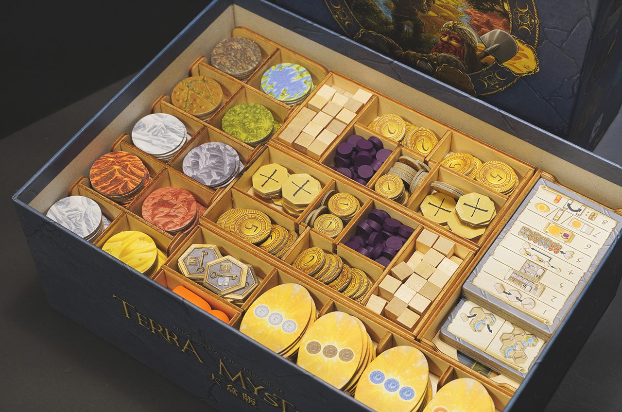 神秘大地大盒版+帆船與商隊擴充 Terra Mystica Big Box Insert 烏鴉盒子木質桌遊收納盒