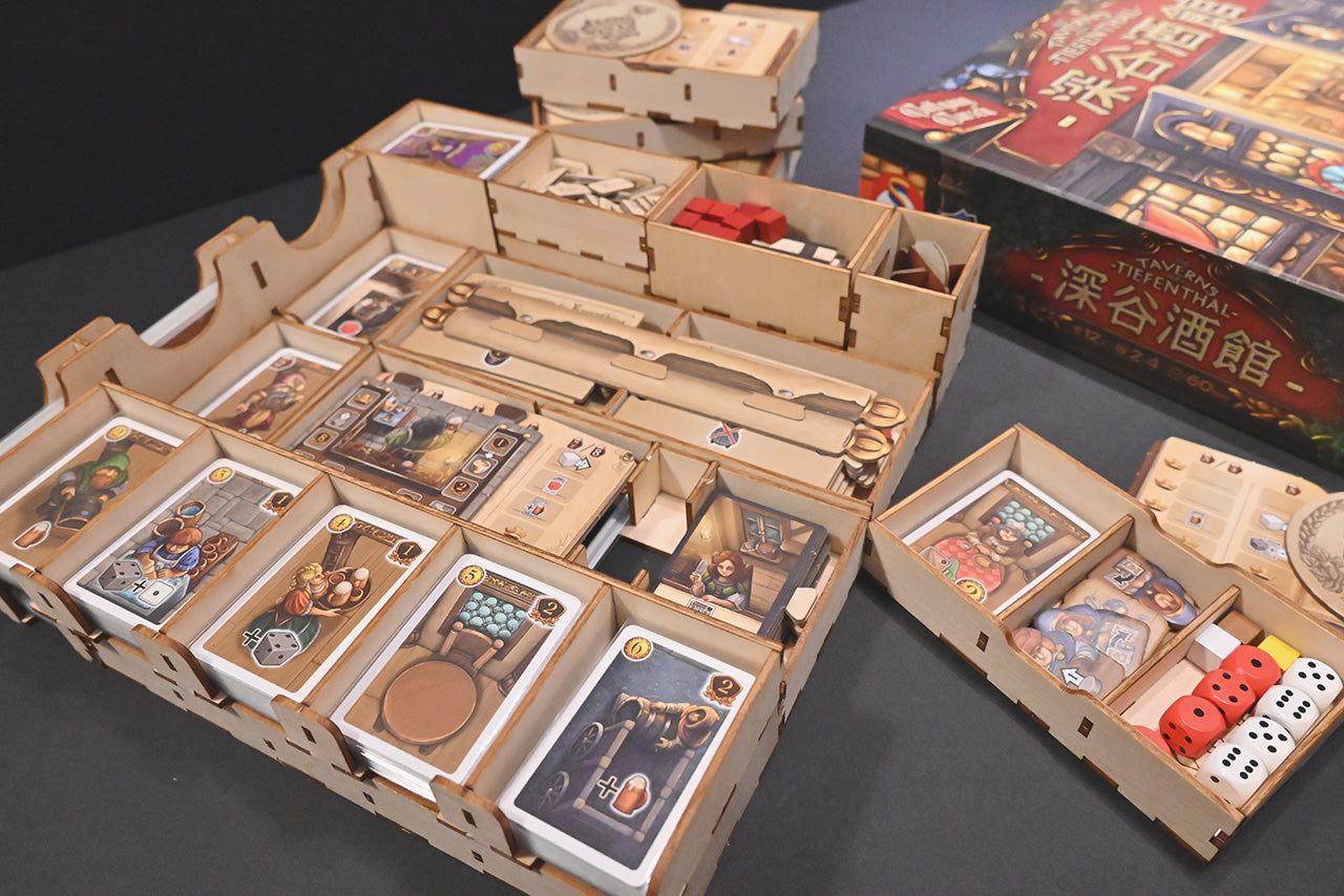 深谷酒館+迎賓擴 桌遊收納盒 The Taverns of Tiefenthal insert organizer 烏鴉盒子桌遊收納