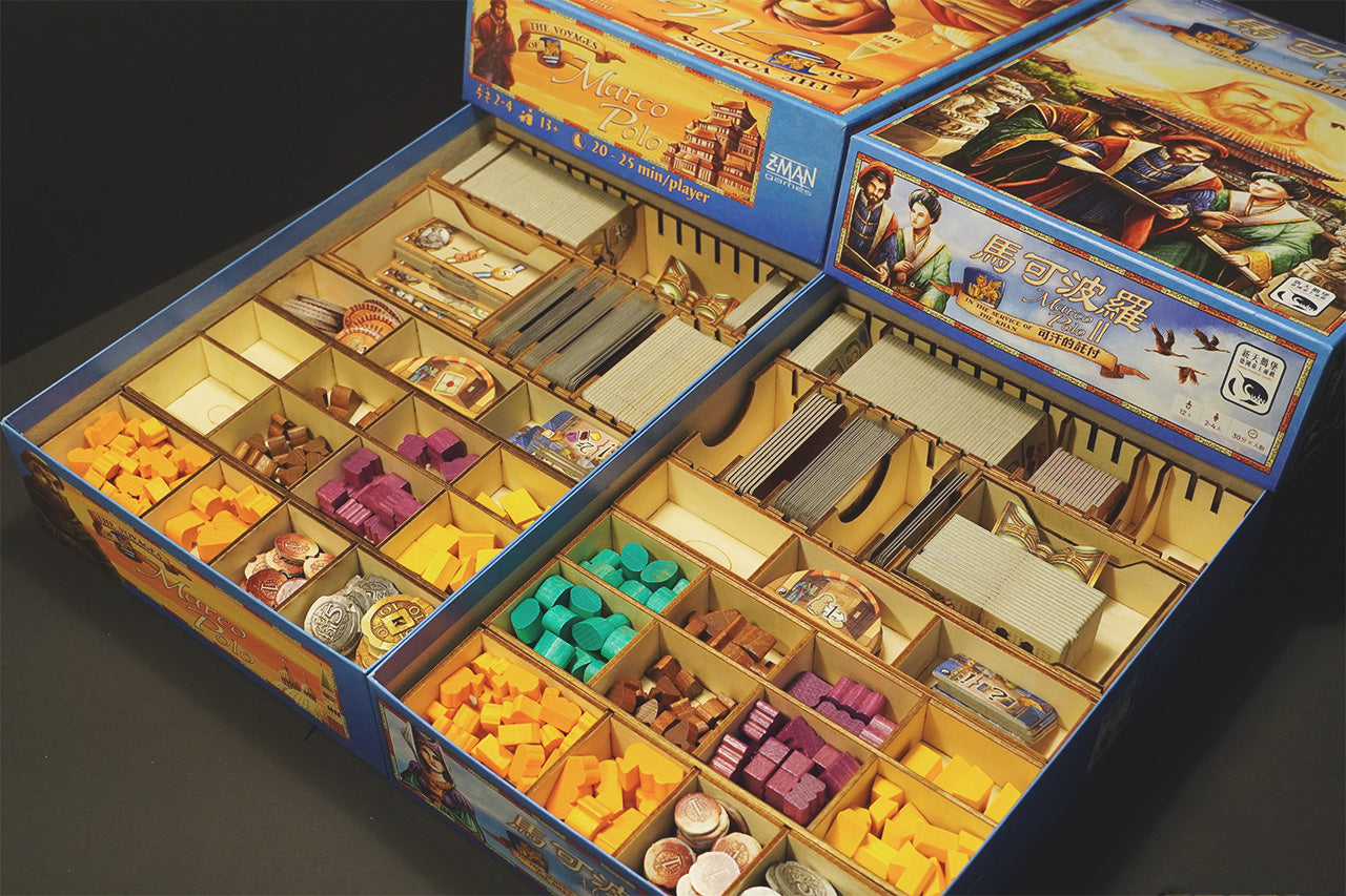 馬可波羅2 可汗的託付 Marco Polo II - In the service of the KhanInsert 烏鴉盒子木質桌遊收納盒