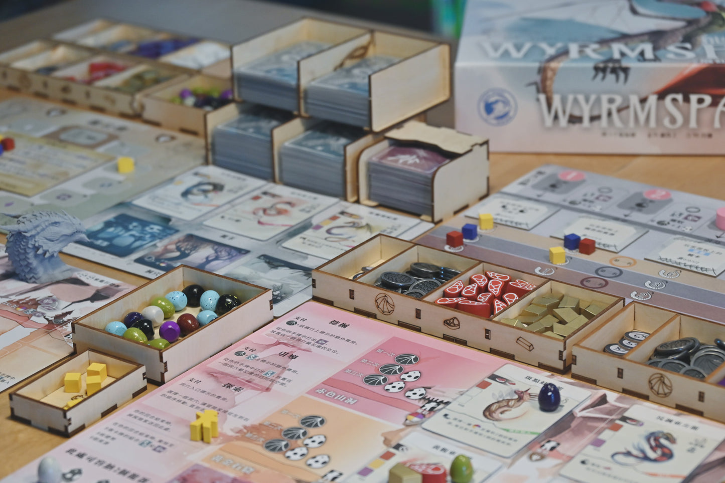 龍翼翱翔+升級配件包 桌遊收納盒 Wyrmspan board game insert 烏鴉盒子桌遊收納