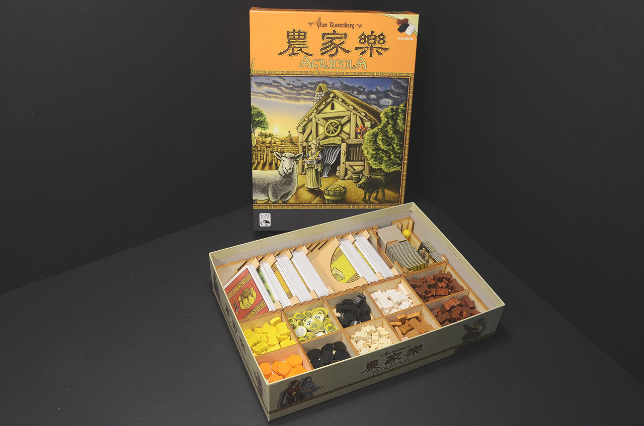 農家樂17世紀務農非易事 Agricola Revised Edition 烏鴉盒子木質桌遊收納盒