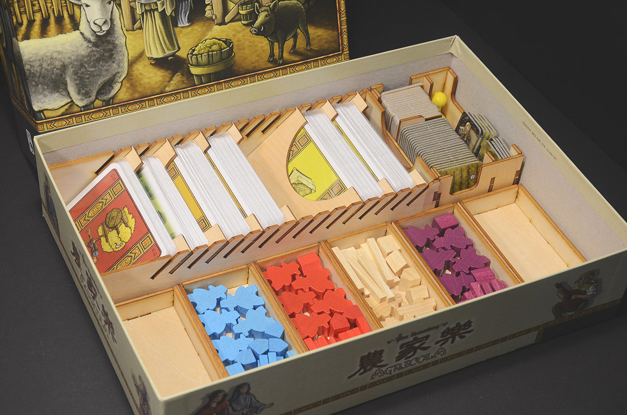 農家樂17世紀務農非易事 Agricola Revised Edition 烏鴉盒子木質桌遊收納盒