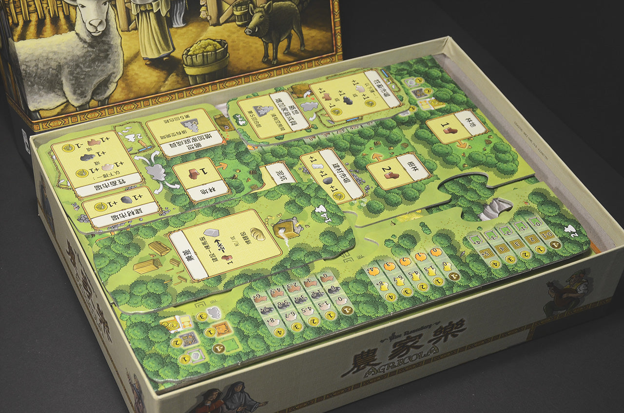 農家樂17世紀務農非易事 Agricola Revised Edition 烏鴉盒子木質桌遊收納盒