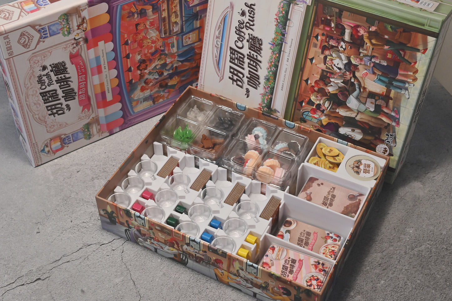 胡鬧咖啡廳+甜點時間 3D列印桌遊收納盒 Coffee Rush board game insert 烏鴉盒子桌遊收納