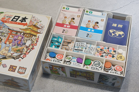 來去日本 Let's Go! To Japan 3D列印桌遊收納盒 3D print board game insert 烏鴉盒子