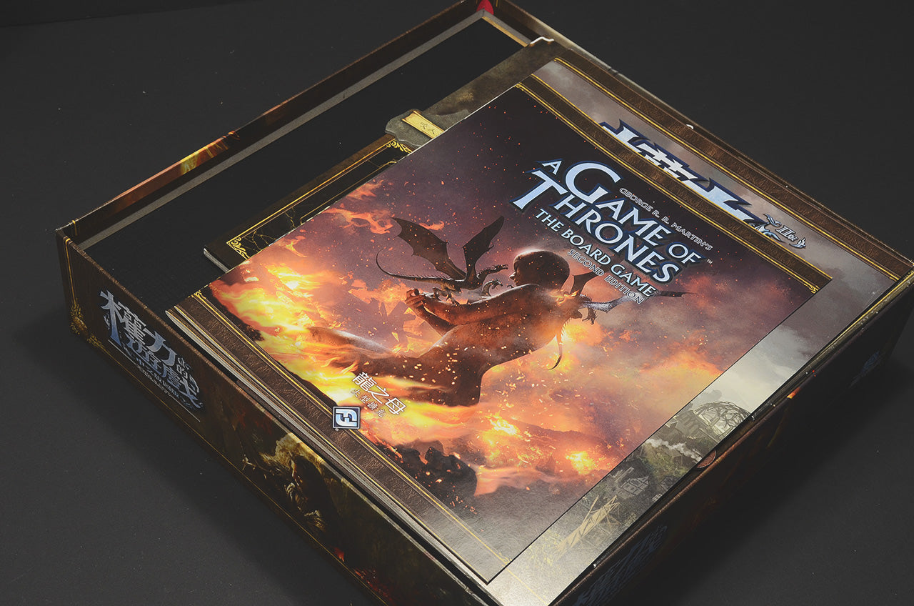 權力遊戲：版圖版+龍之母擴充 A Game of Thrones The Board Game 烏鴉盒子木質桌遊收納盒