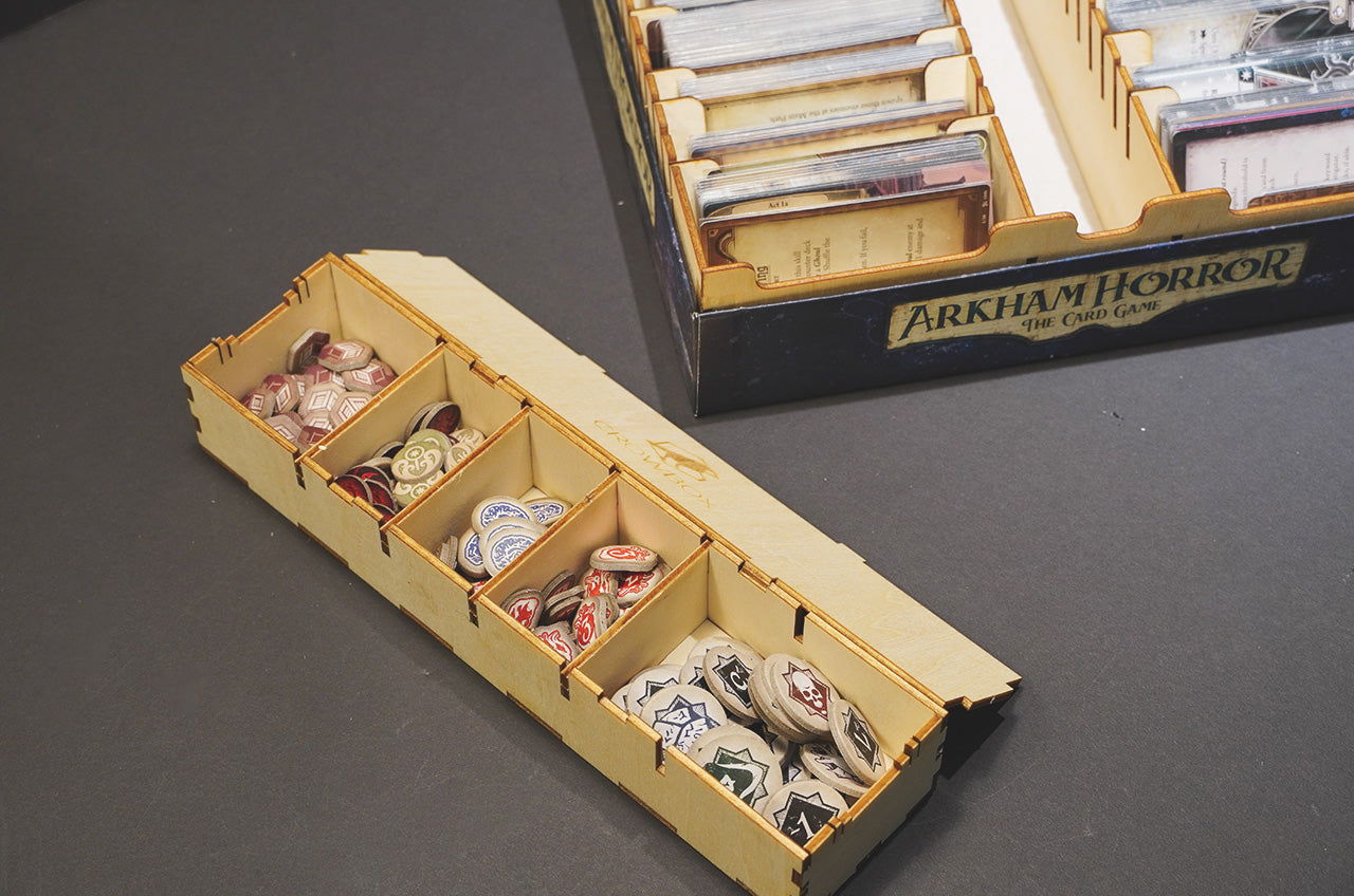 詭鎮奇談卡牌 Arkham Horror LCG 烏鴉盒子木質桌遊收納盒