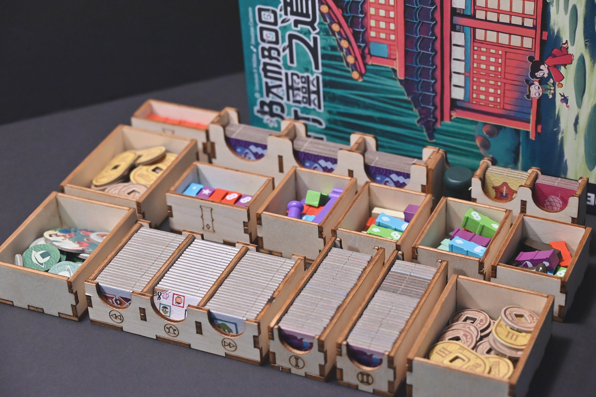 竹靈之道 桌遊收納盒 Bamboo board game insert 烏鴉盒子桌遊收納