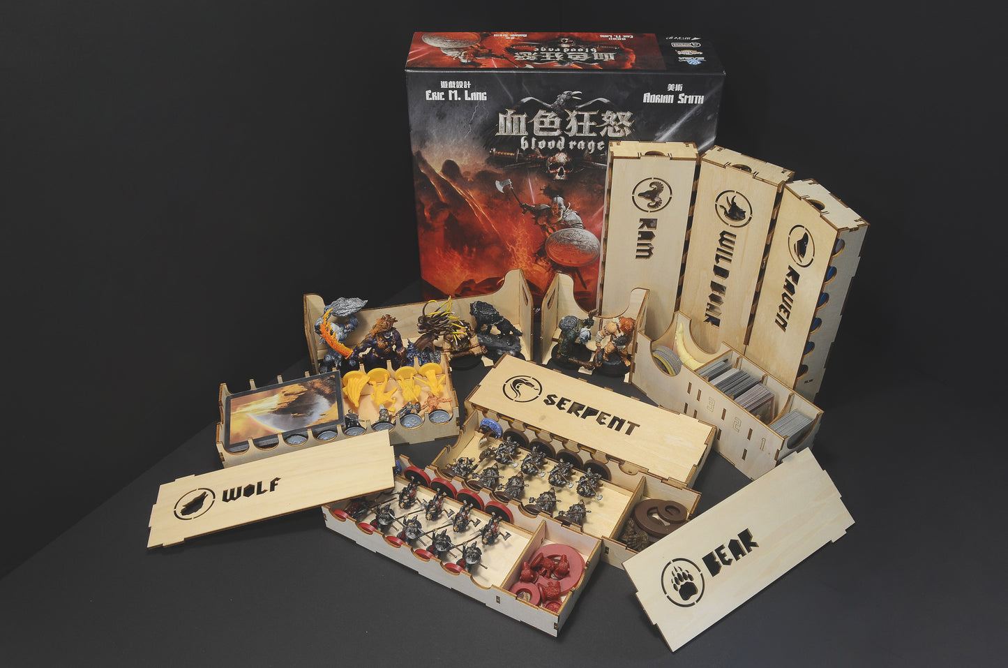 血色狂怒 Blood Rage 烏鴉盒子木質桌遊收納盒