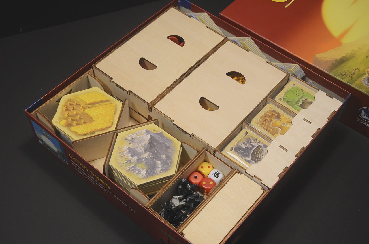 卡坦島 桌遊收納盒 Catan insert organizer 烏鴉盒子桌遊收納