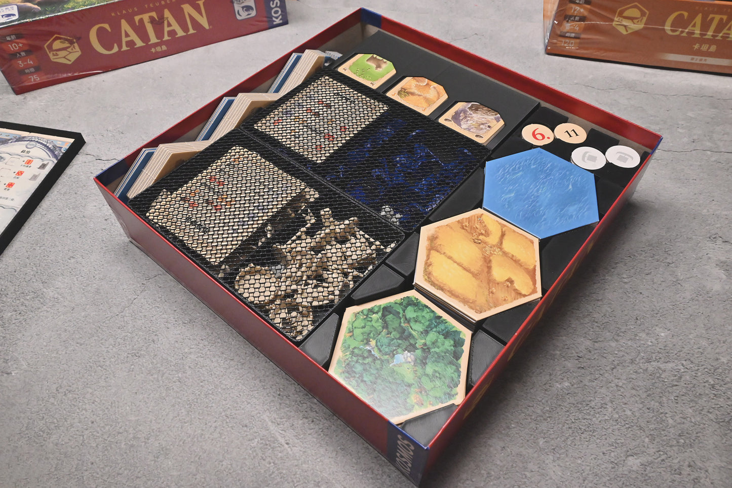 卡坦島+雙擴充 Catan 桌遊收納盒