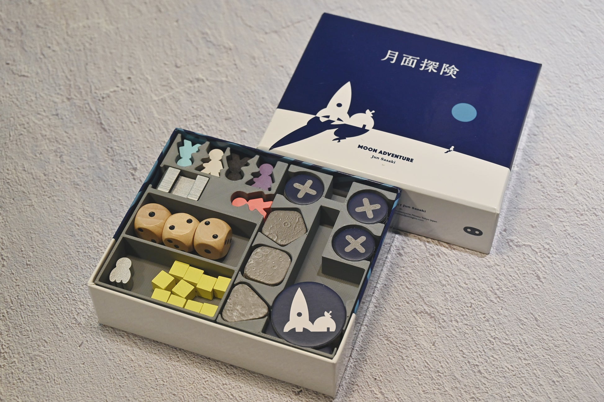 月球探險(新版) 3D列印桌遊收納盒 | 烏鴉盒子桌遊收納 Moon Adventure board game insert 3d print