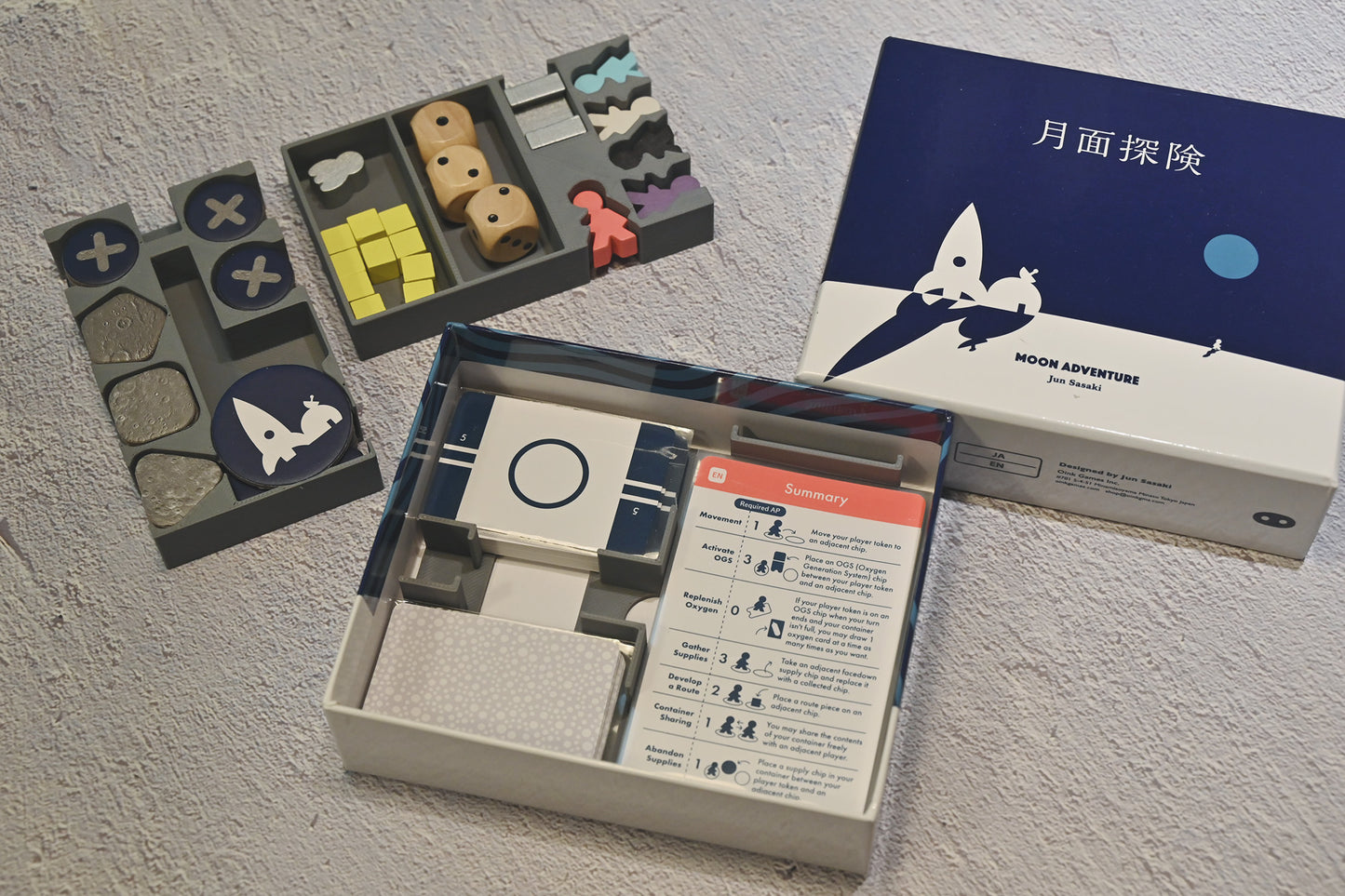 月球探險(新版) 3D列印桌遊收納盒 | 烏鴉盒子桌遊收納 Moon Adventure board game insert 3d print
