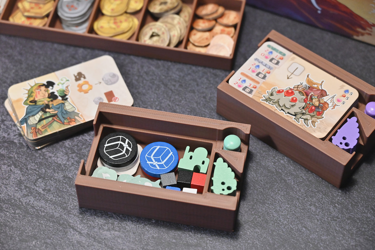 沙原行商 3D列印桌遊收納盒 Sand board game insert 烏鴉盒子桌遊收納