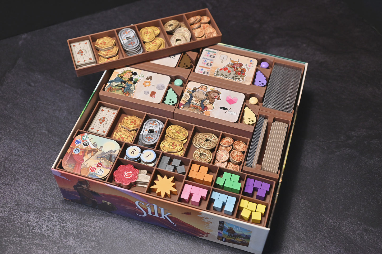 沙原行商 3D列印桌遊收納盒 Sand board game insert 烏鴉盒子桌遊收納