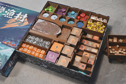 北灣漁村 3D列印桌遊收納盒 saltfjord board game insert | 烏鴉盒子桌遊收納