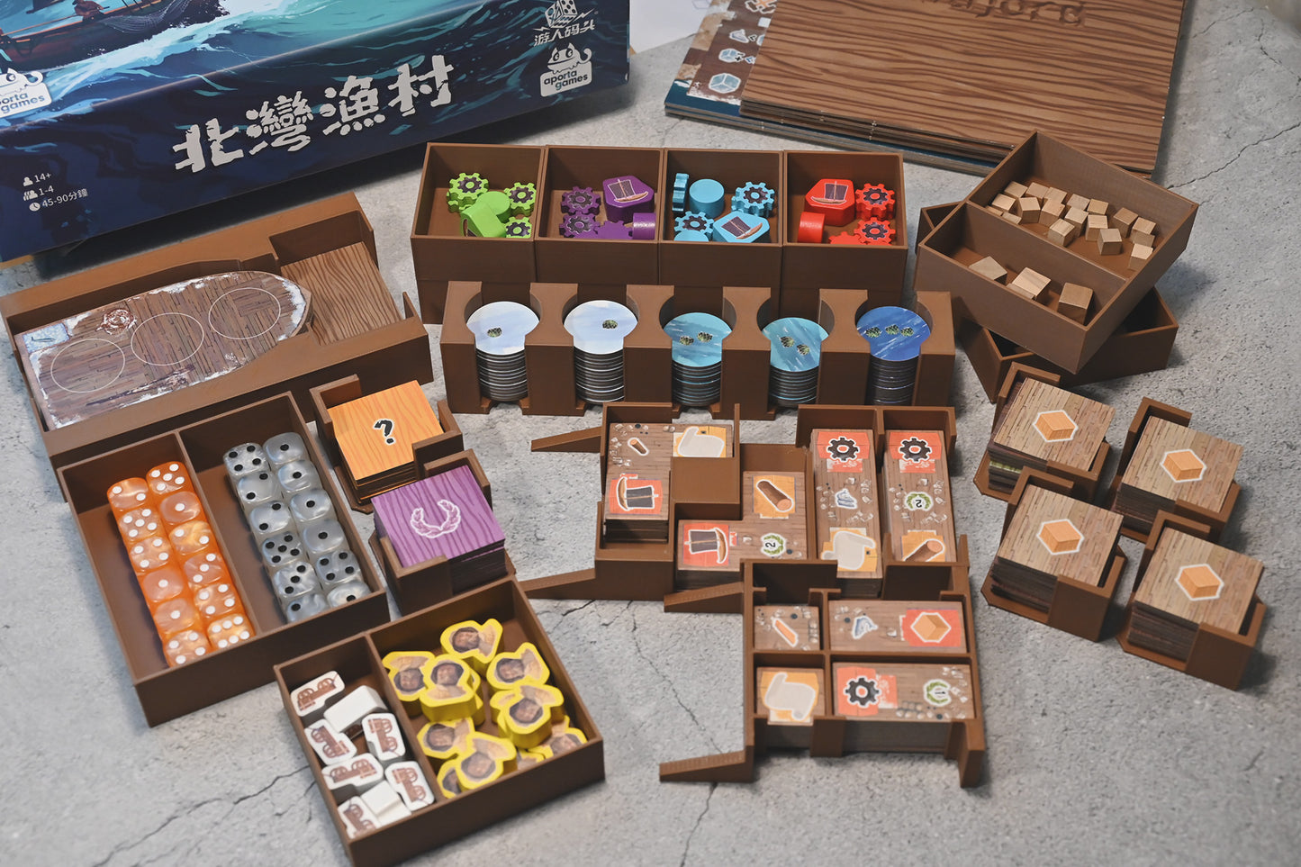 北灣漁村 3D列印桌遊收納盒 saltfjord board game insert | 烏鴉盒子桌遊收納