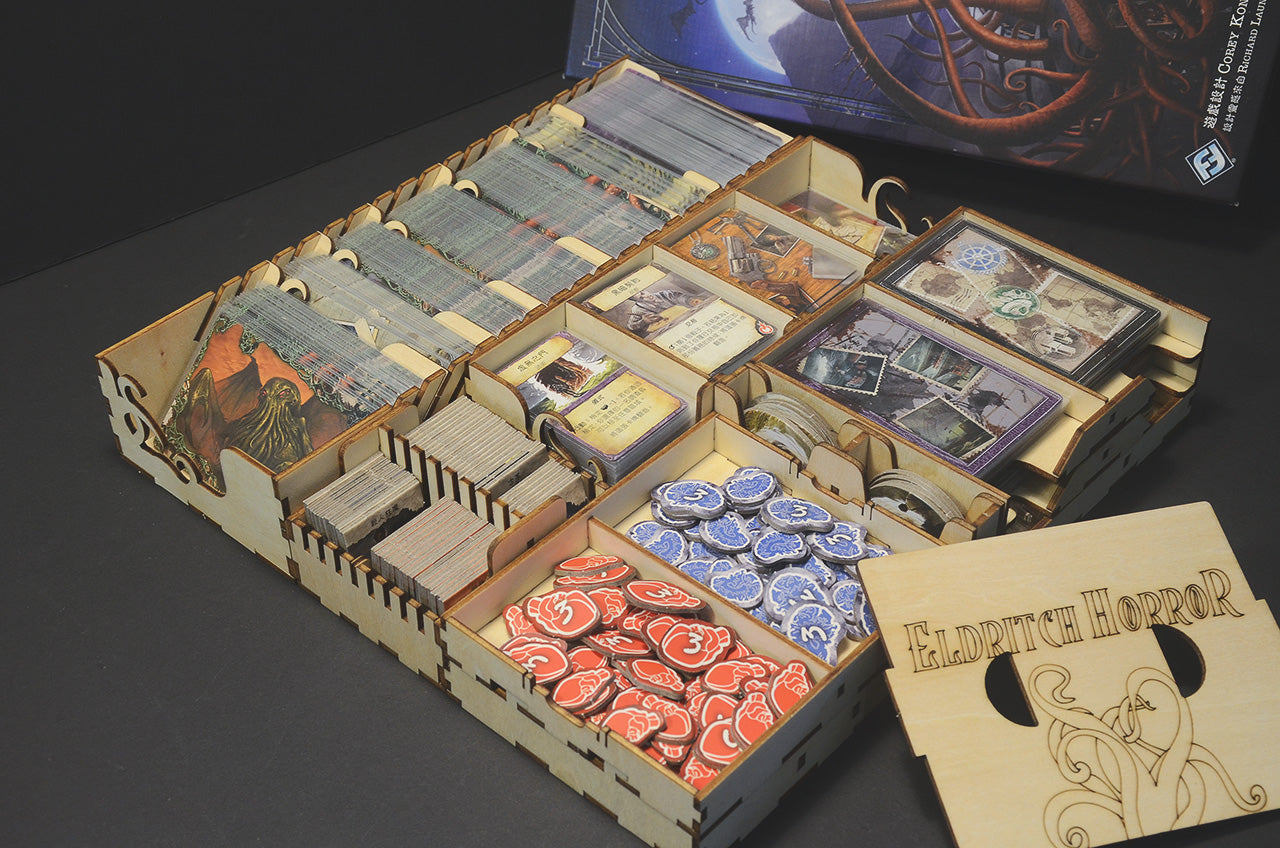 全球驚慄 桌遊收納盒 Eldritch Horror insert organizer 烏鴉盒子桌遊收納