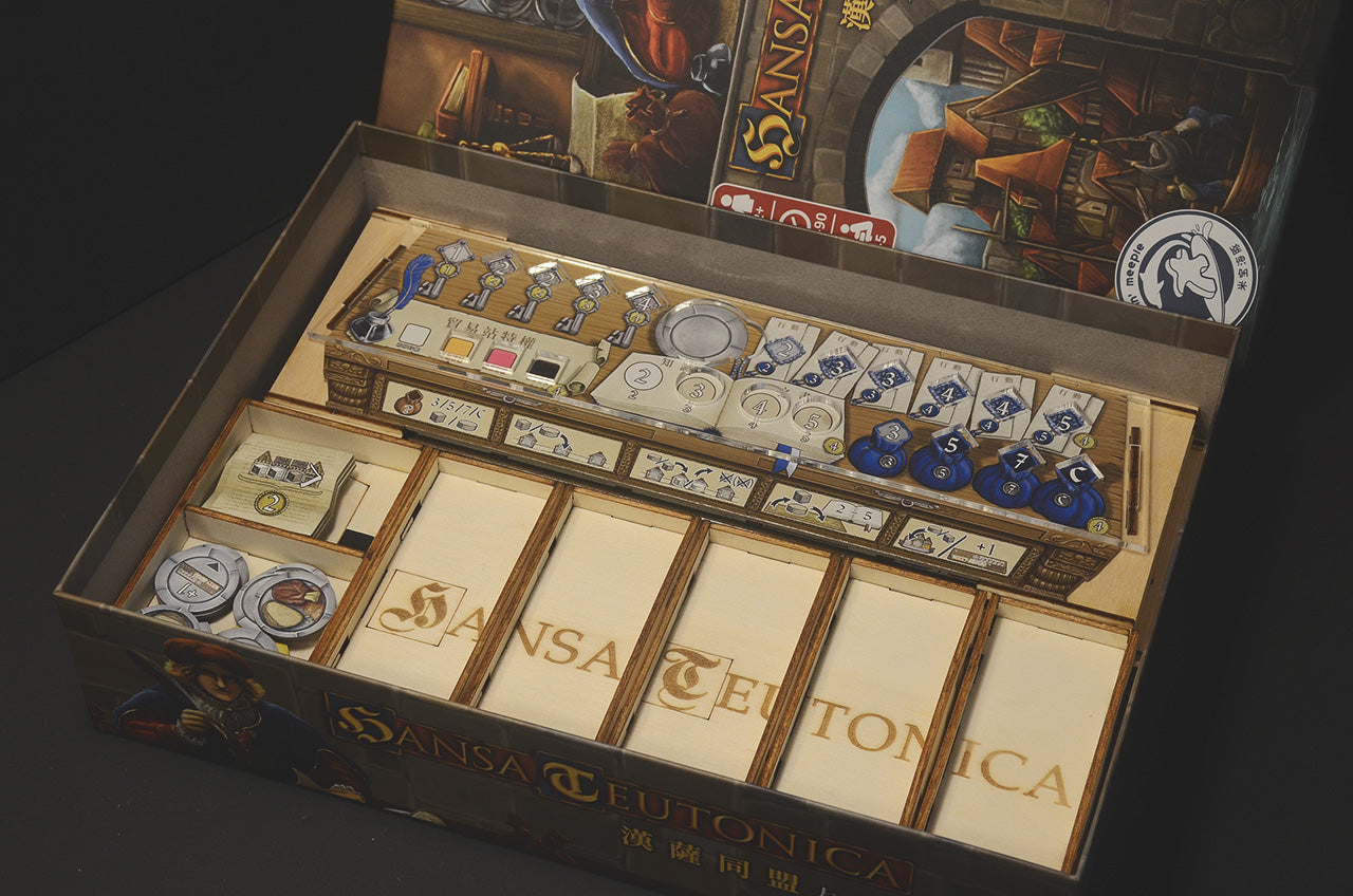 漢薩同盟大盒版 桌遊收納盒 Hansa Teutonica insert organizer 烏鴉盒子桌遊收納