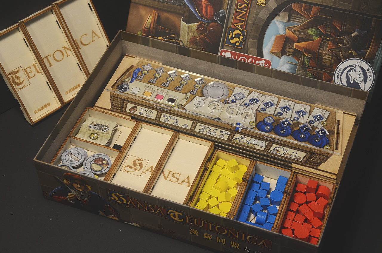 漢薩同盟大盒版 桌遊收納盒 Hansa Teutonica insert organizer 烏鴉盒子桌遊收納