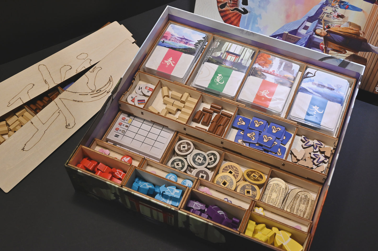 江戶職人物語+橋見曙光擴充 桌遊收納盒 Iki board game insert with expansion 烏鴉盒子桌遊收納