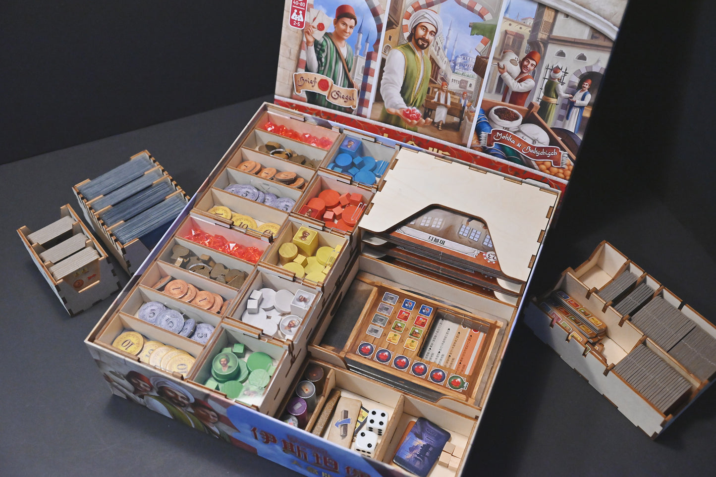 伊斯坦堡大盒版 桌遊收納盒 Istanbul Big Box board game insert 烏鴉盒子桌遊收納
