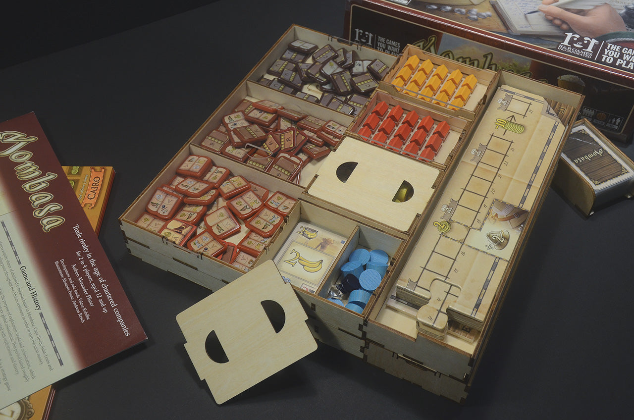 蒙巴薩 桌遊收納盒 Mombasa board game insert organizer 烏鴉盒子桌遊收納