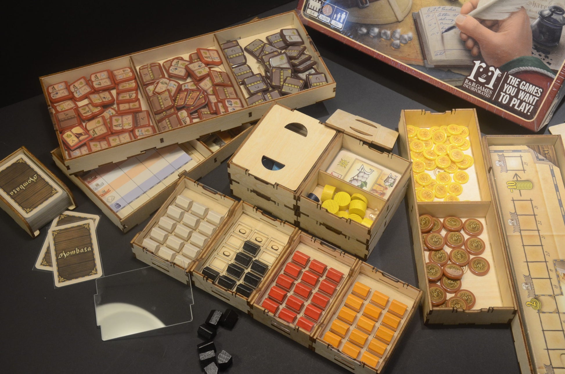 蒙巴薩 桌遊收納盒 Mombasa board game insert organizer 烏鴉盒子桌遊收納