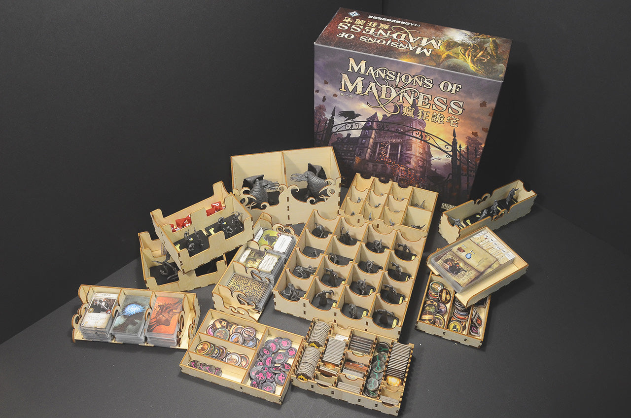 瘋狂詭宅二版 Mansion of Madness 烏鴉盒子木質桌遊收納盒