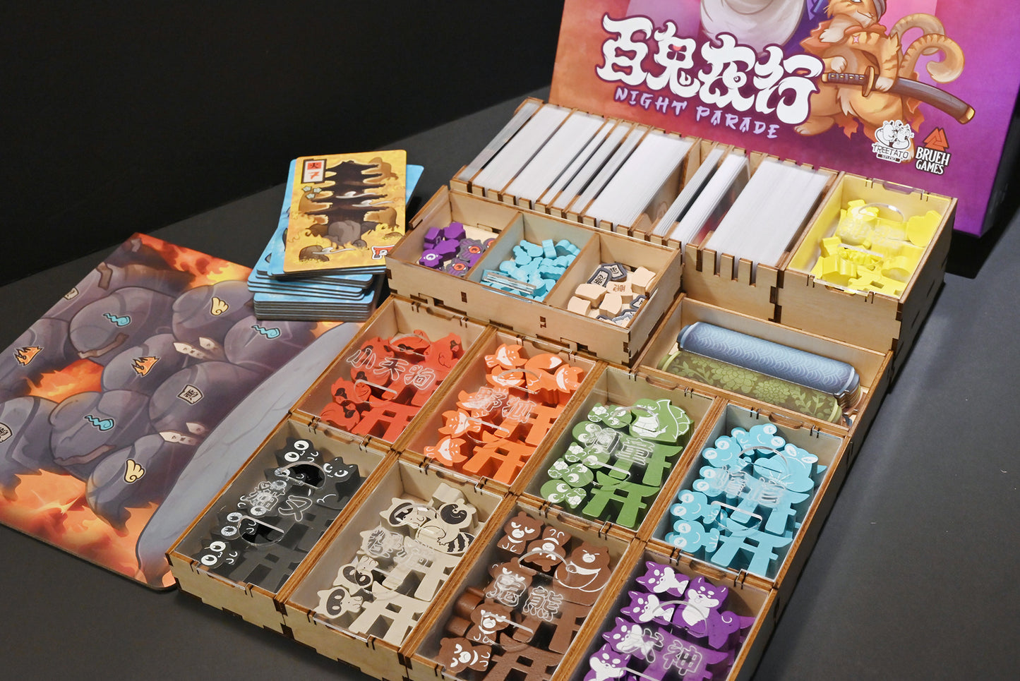 百鬼夜行大全套 桌遊收納盒 Night Parade of a Hundred Yokai board game insert 烏鴉盒子