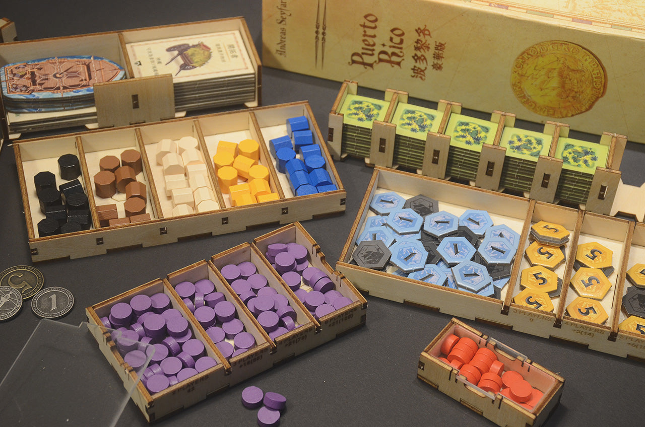 波多黎各豪華版 桌遊收納盒 Puerto Rico Deluxe insert organizer 烏鴉盒子