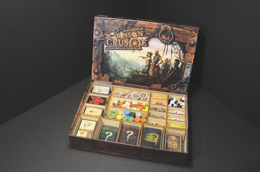 魯賓遜漂流記 Robinson Crusoe 烏鴉盒子木質桌遊收納盒