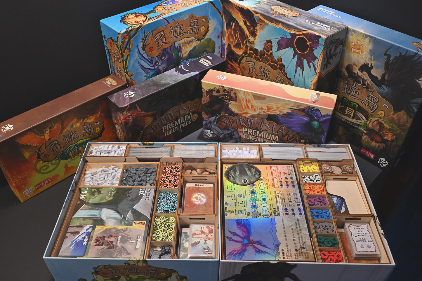 靈跡島+擴充 桌遊收納盒 Spirit Island board game insert organizer 烏鴉盒子桌遊收納