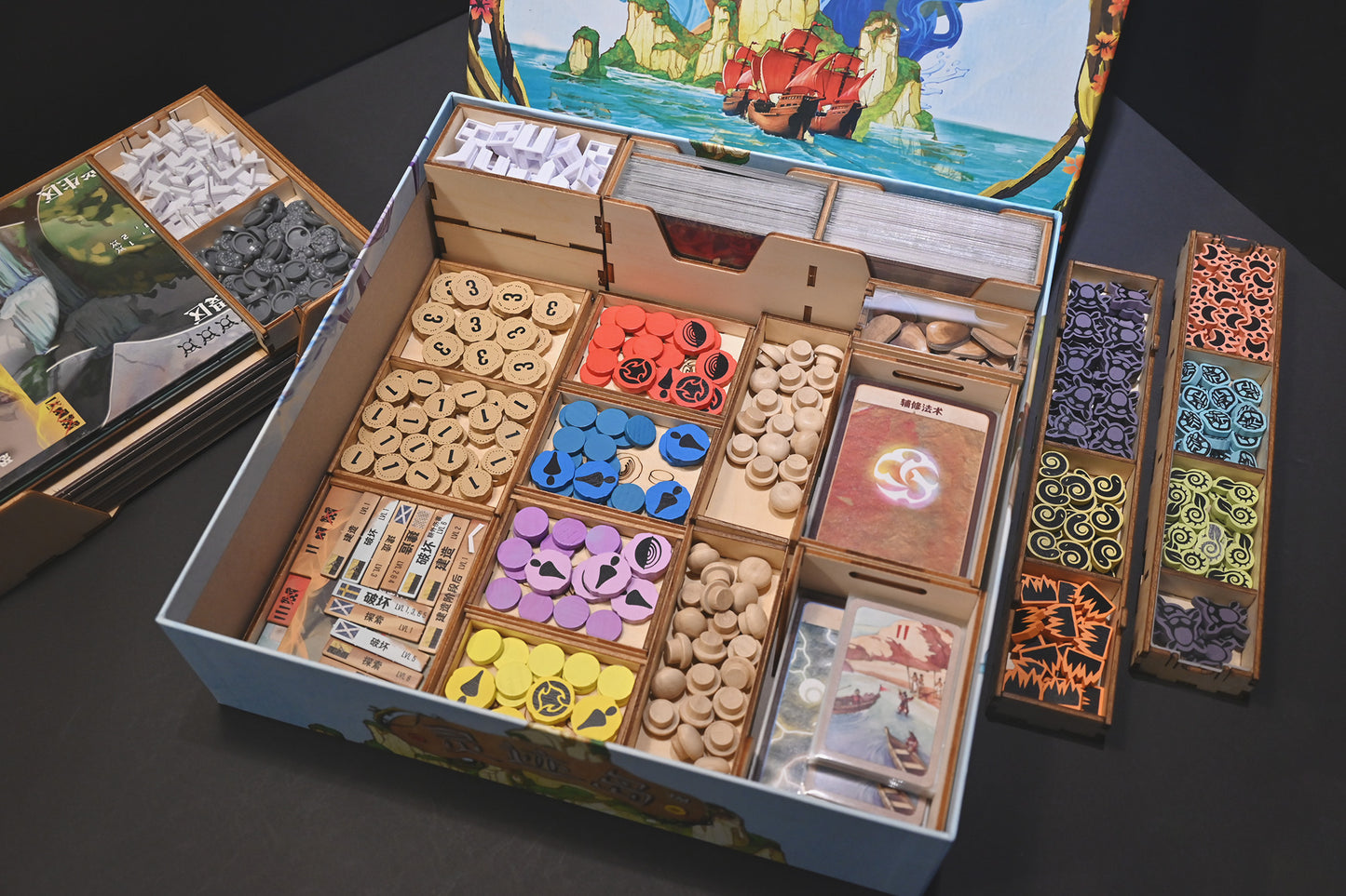 靈跡島+擴充 桌遊收納盒 Spirit Island board game insert organizer 烏鴉盒子桌遊收納