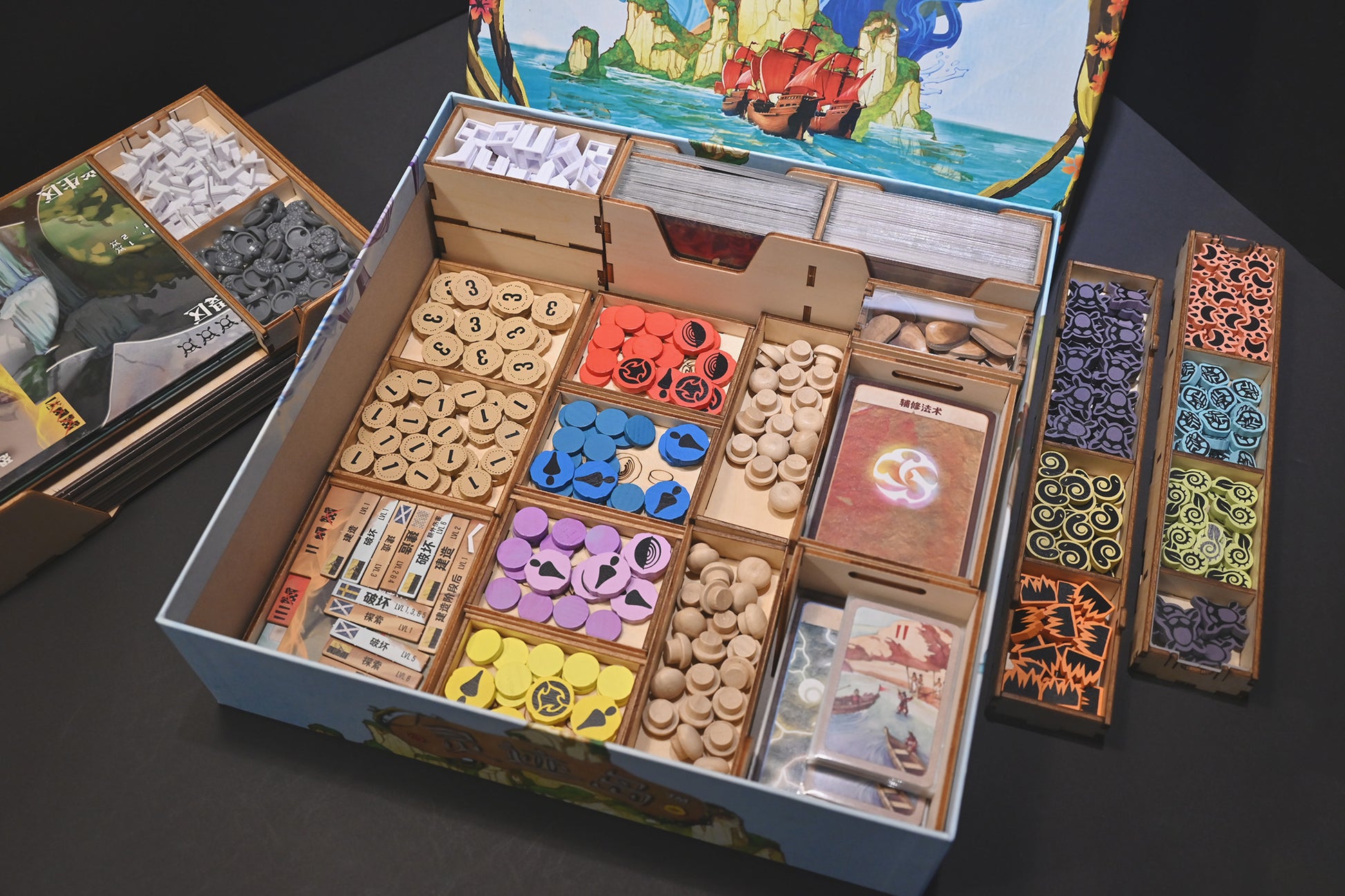 靈跡島+擴充 桌遊收納盒 Spirit Island board game insert organizer 烏鴉盒子桌遊收納