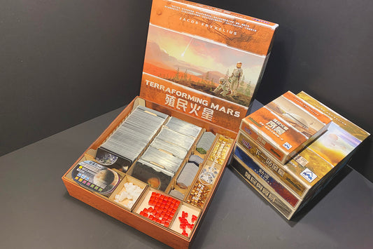 殖民火星+全擴充 Terraforming Mars 殖民火星+全擴充 Terraforming Mars Insert 烏鴉盒子木質桌遊收納盒
