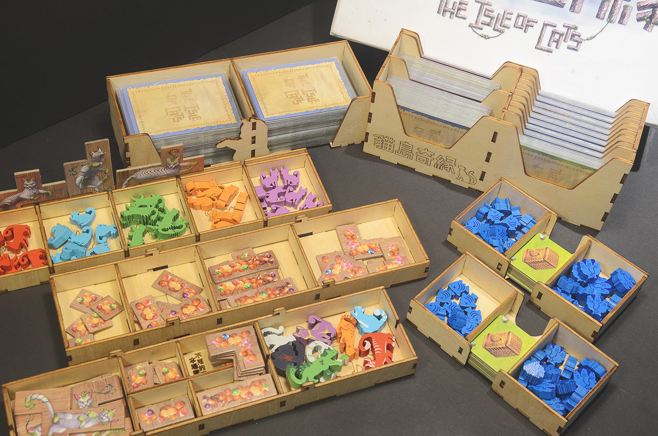 貓島奇緣 桌遊收納盒 The Isle of Cats insert organizer 烏鴉盒子桌遊收納